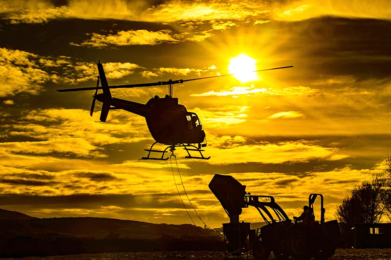 Dry Speading Helicopter Wisconsin
